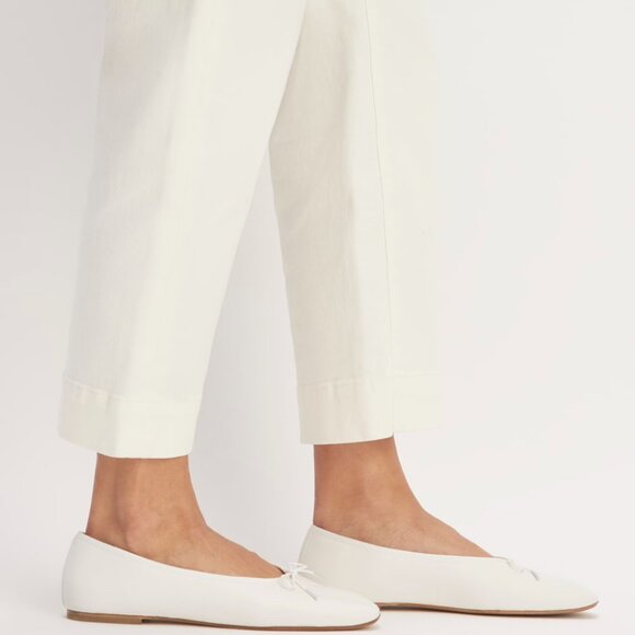 Everlane Shoes - Everlane Cream Leather Ballet Flats